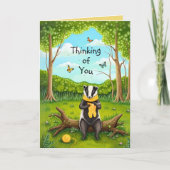 フォークシー・フォレスト・バッジャー・クロシェ考え・ソックス・オブ・ユー カード (正面)