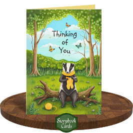 フォークシー・フォレスト・バッジャー・クロシェ考え・ソックス・オブ・ユー カード