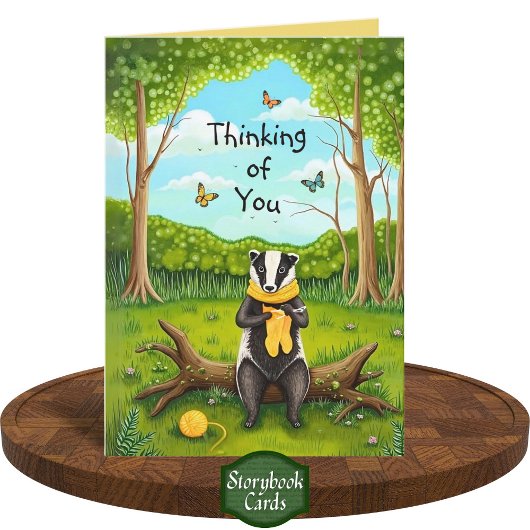 フォークシー・フォレスト・バッジャー・クロシェ考え・ソックス・オブ・ユー カード