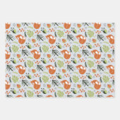 フォークスカンジスウェーデンバードキツネセット3 ラッピングペーパーシート (正面3)