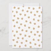 フォークストライプフローラ – ピンク – ベビーシャワー招待状 招待状 (裏面)