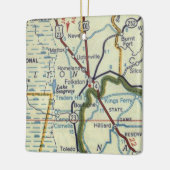 フォークストンジョージアヴィンテージの地図 セラミックオーナメント (左)