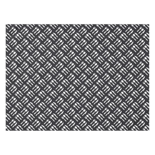 フォークスプーンナイフの柄 テーブルクロス (正面(横))