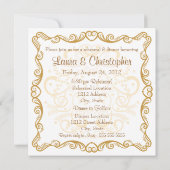 フォークスプーンナイフリハーサルディナー招待状 招待状 (裏面)