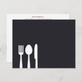 フォークスプーンナイフ個人文房具/ノテカード 招待状 (正面/裏面)