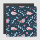 フォークチキン：水色シームレスパターン。 (正面/裏面)