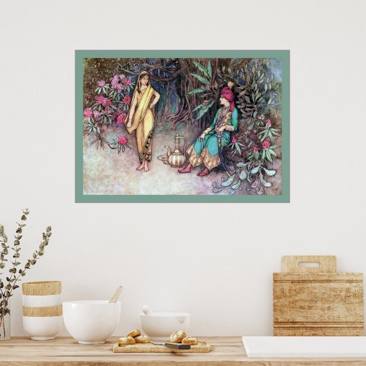 フォークテイルズオブベンガル~ヴィンテージファインアート ポスター (キッチン)