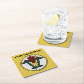 フォークテールデビルP-38稲妻! スクエアペーパーコースター (インサイチュ)