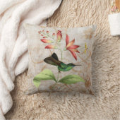フォークテールハミングバードヴィンテージグランジ枕 クッション (ブランケット)