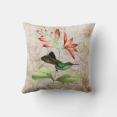 フォークテールハミングバードヴィンテージグランジ枕 クッション (裏面)