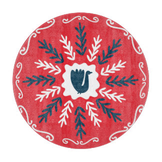 フォークドールアートクリスマスタイル カッティングボード