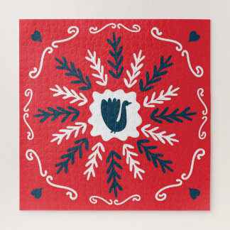 フォークドールアートクリスマスタイル ジグソーパズル