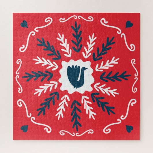 フォークドールアートクリスマスタイル ジグソーパズル (縦)