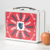 フォークドールアートクリスマスタイル メタルランチボックス (インサイチュ)