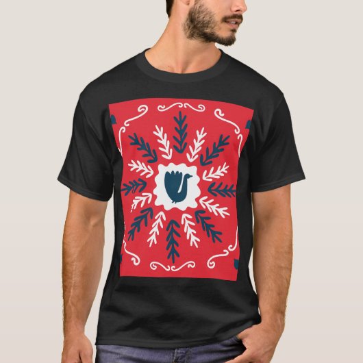 フォークドールアートクリスマスタイル Tシャツ (正面)