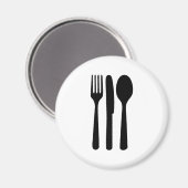 フォークナイフスプーンアイコン マグネット (正面/裏面)
