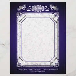 フォークナイフパインクリスマスホリデーメニューのレターヘッド