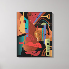 フォークバンド引き伸ばしキャンバス印刷 キャンバスプリント