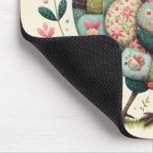 フォークパッチワークフローラアクセント マウスパッド (コーナー)