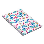 フォークパーソナライズされたアートフローラルパターン ノートブック (右側)