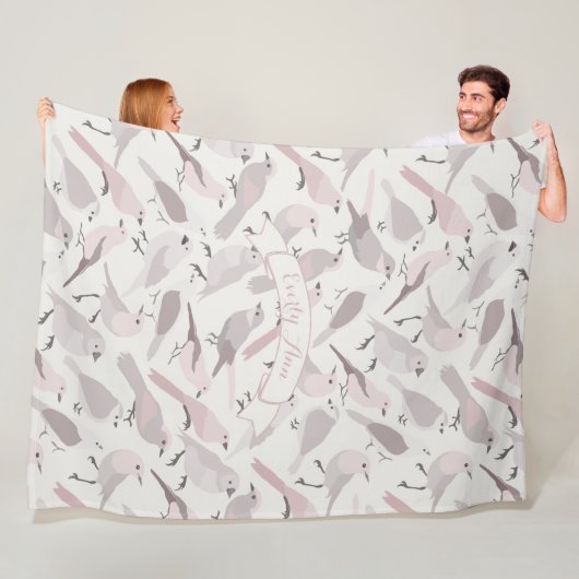 フォークパーソナライズされたアートメイヴバードパターン フリースブランケット (インサイチュ)