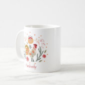 フォークパーソナライズされたアートルースター コーヒーマグカップ (正面左)