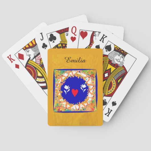 フォークパーソナライズされた名遊のポーカーカード トランプ (裏面)