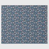 フォークファンタジー：ユニコーン、ウサギ、鳥 ラッピングペーパー (フラット)
