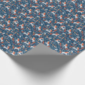 フォークファンタジー：ユニコーン、ウサギ、鳥 ラッピングペーパー (角)