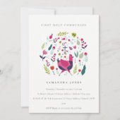 フォークファームフローラバーディファースト招待状 サンキューカード (正面)