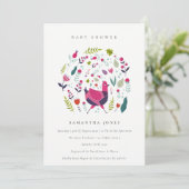 フォークファームフローラバーディ写真ベビーシャワー招待状 サンキューカード (スタンド正面)