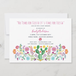 フォークフィエスタベビーシャワー招待状ウォーターカラーサッティ 招待状