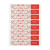 フォークフラワーズ |祝日差出人住所ラベル ラップアラウンドラベル (シート)