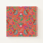 フォークフラワーフォトコラージュ結婚ズ ノートブック (裏面)