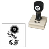 フォークフラワー、フローラ、フォークアート、デルフト2 ラバースタンプ (押印)