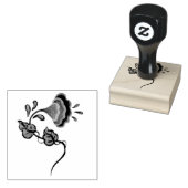 フォークフラワー、フローラ、フォークアート、デルフト3 ラバースタンプ (押印)