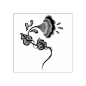 フォークフラワー、フローラ、フォークアート、デルフト3 ラバースタンプ (インプリント)