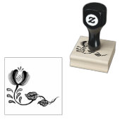 フォークフラワー、フローラ、フォークアート、デルフト ラバースタンプ (押印)