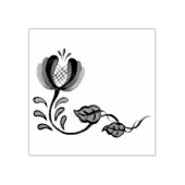 フォークフラワー、フローラ、フォークアート、デルフト ラバースタンプ (インプリント)