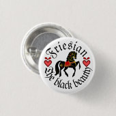 フォークフリージアン/フリージアン赤金ゴールドブラックスタリオン 缶バッジ (正面&裏面)