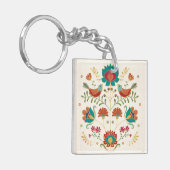 フォークフローラと鳥 キーホルダー (正面左)