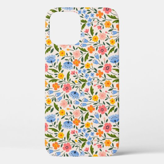 フォークフローラカラフル：小パターン Case-Mate iPhoneケース (裏面)