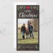 フォークフローラクリスマスフォトカード シーズンカード (正面/裏面)
