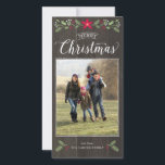 フォークフローラクリスマスフォトカード シーズンカード<br><div class="desc">暖かく素朴なクリスマスカードを作成するこのフォークインスパイア、植物性デザイン。</div>