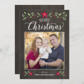 フォークフローラクリスマスフォトカード シーズンカード (正面/裏面)