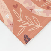 フォークフローラスネーク：対称ヴィンテージ フリースブランケット (角)