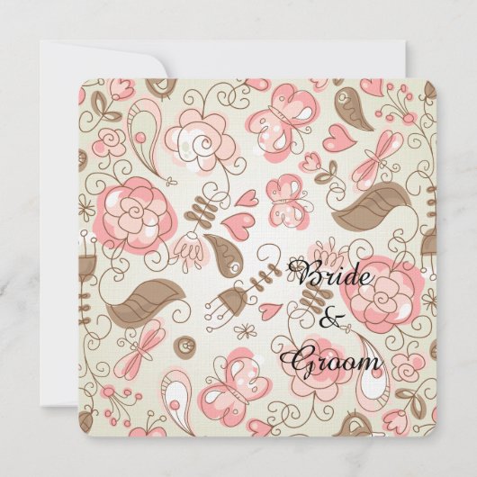 フォークフローラ結婚ウィムシー 招待状 (裏面)