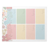 フォークフローラ週間プランナーメモ帳 ノートパッド (正面)