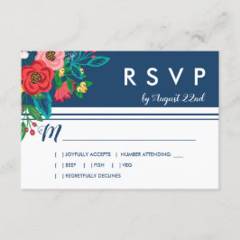 フォークブーケ – ブルーボホRSVP 出欠カード