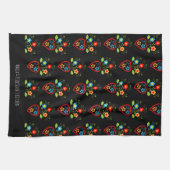 フォークポルトガルの開花ハート キッチンタオル (横)